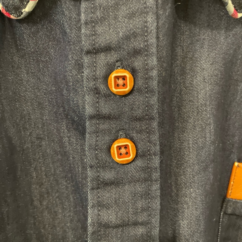 Men's Casual Button Down Shirts - Blue and Black - Picture 10 of 12